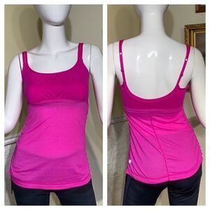 Lululemon Hot Pink Tank Top Fitness Running Yoga